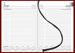 Collins 2023 Diary A5 Size Red Day to view, full day Sat/Sun.